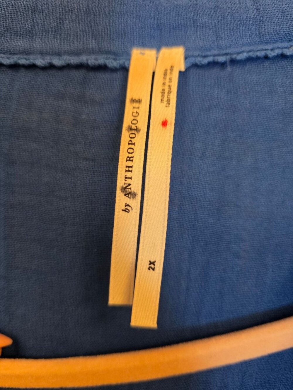 By Anthropologie The Kallie Flowy Midi Dress Women's Sz 2X Plus Blue Resort Boho - Picture 4 of 5